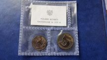 Stare monety 2 złote i 5 złotych 1975 PRL stan menniczy