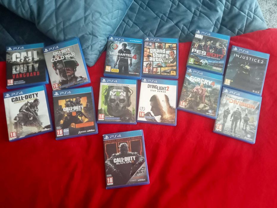 Ps4 Slim 500gb, comando, 13 jogos