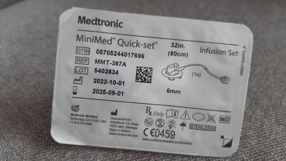 Medtronic MMT-387A Zestaw Infuzyjny Quick-Set kaniula 6mm z drenem 80c