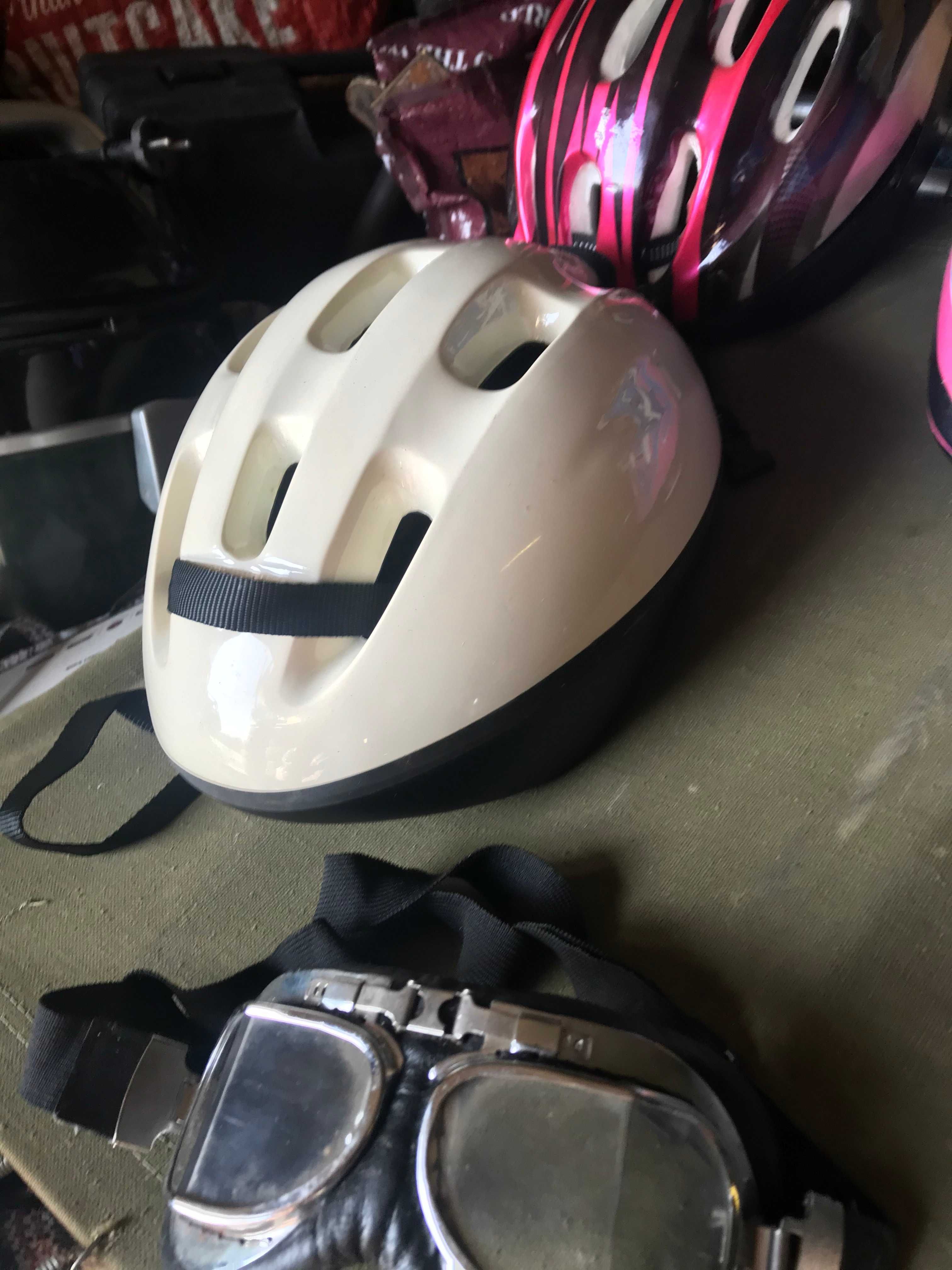 шлем-мото-вело синий с белым