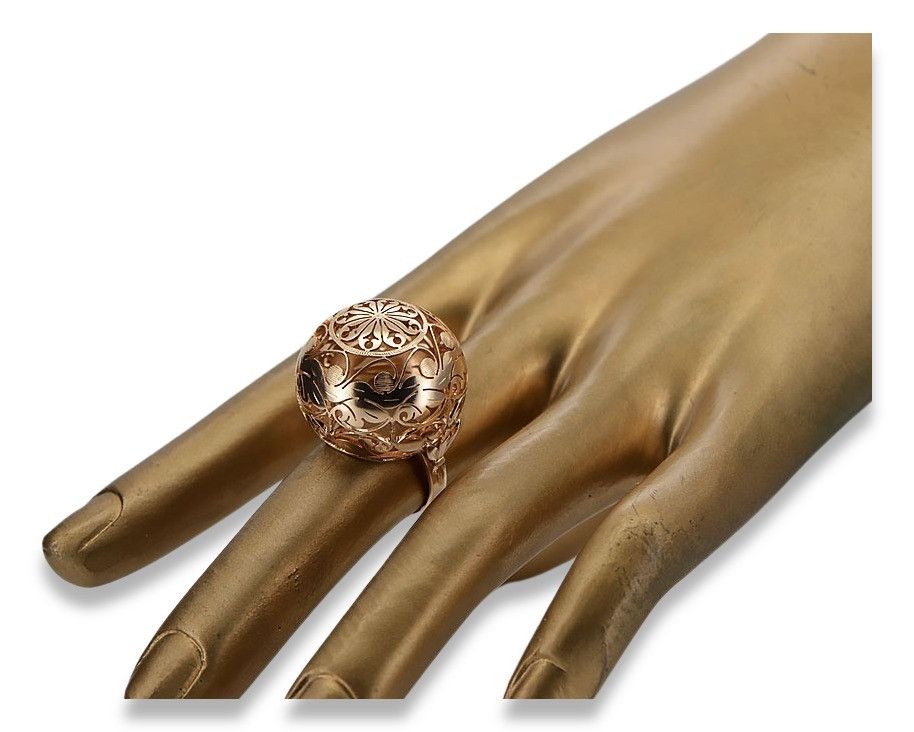 Pierścionek z różowego 14k złota 585 Vintaage ArtDeco vrn014 Wrocław