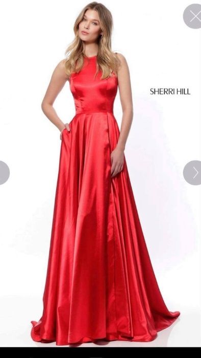 Красное вечернее выпускное платье Sherri Hill 52120. Оригинал.