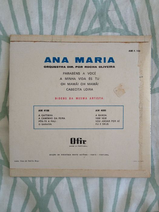 Disco vinil 45rpm: Ana Maria "Parabéns a Você" (vintage)