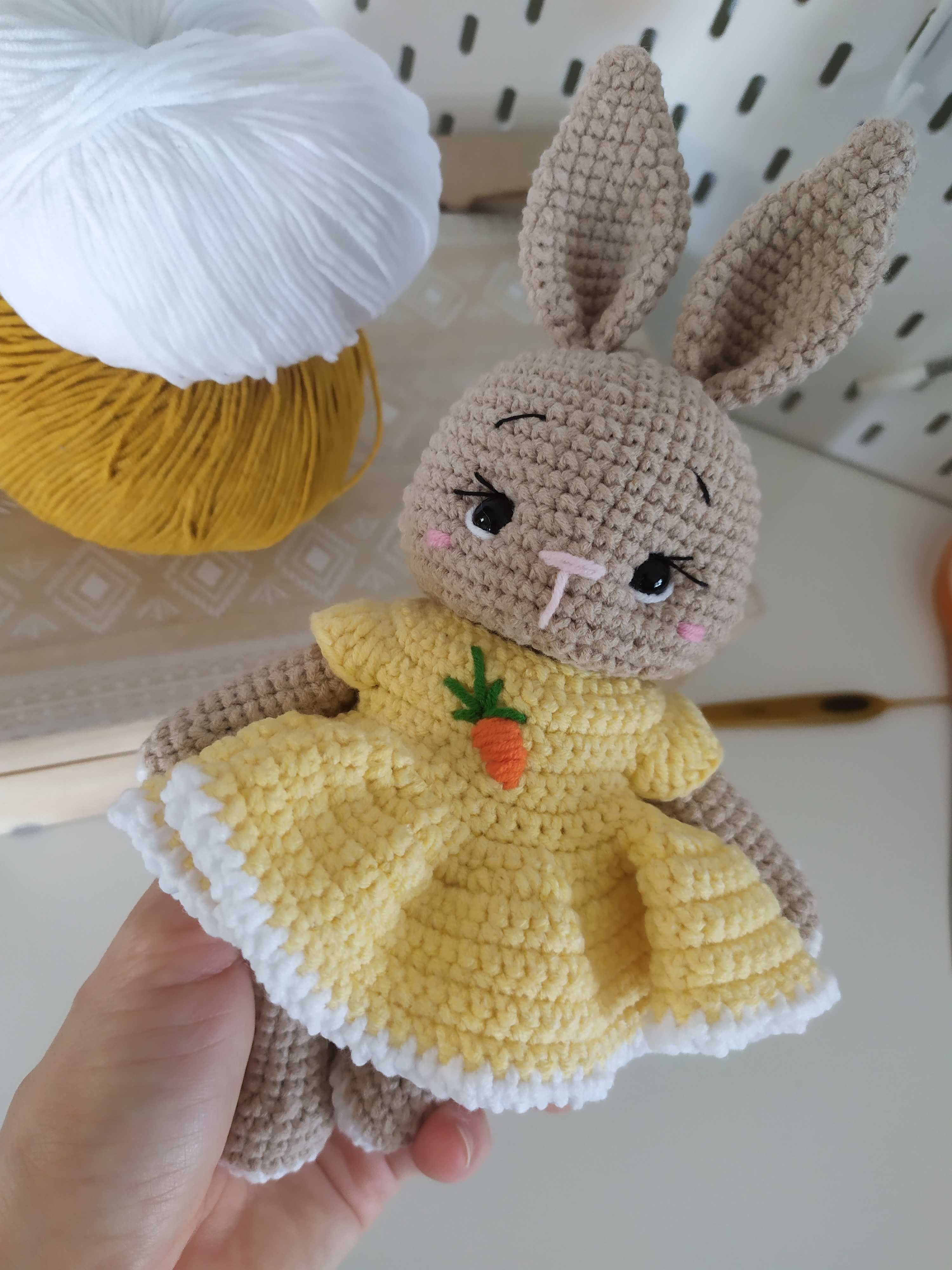 Królik zajaczek na szydełku, amigurumi, Handmade