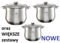 Zestaw garnków 5/7/9L ze Stali NIERDZEWNEJ,Garnki 5 warstwowe INDUKCJA