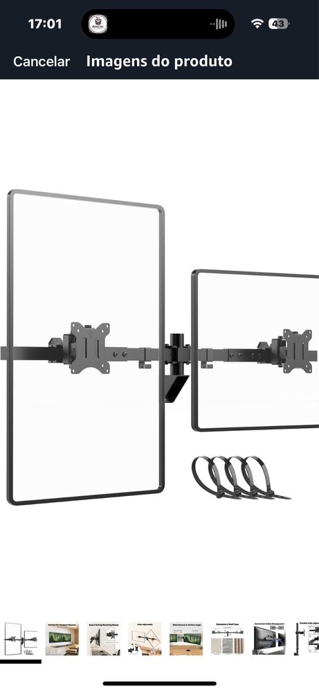 Suporte Duplo para monitores