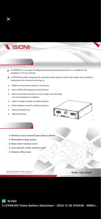 Акумулятор 48 В 100 А LiFePO₄