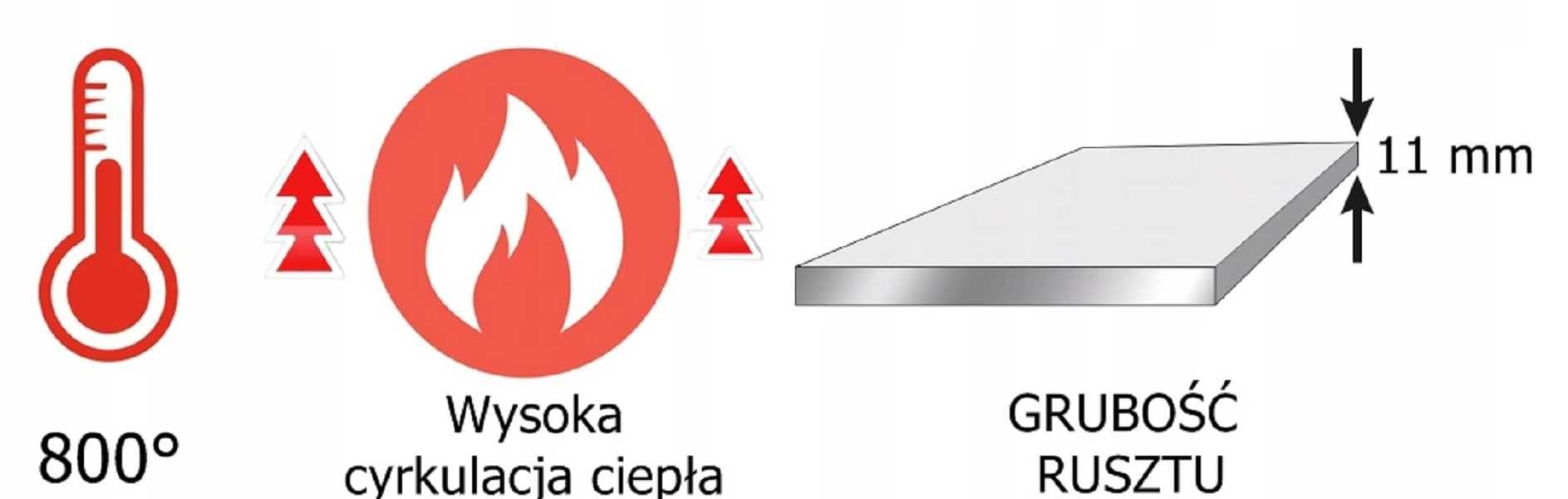 RUSZT ŻELIWNY DO kominka PIECA kominkowy 29,5x23,5