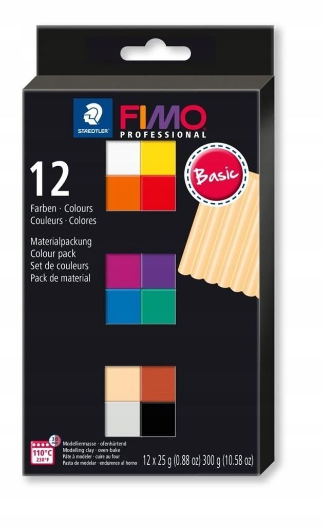 Fimo Professional 12x25g Basic Colour, Staedtler