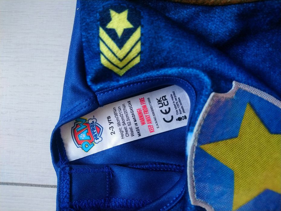 Paw Patrol Щенячий патруль карнавальний костюм 2-3 роки