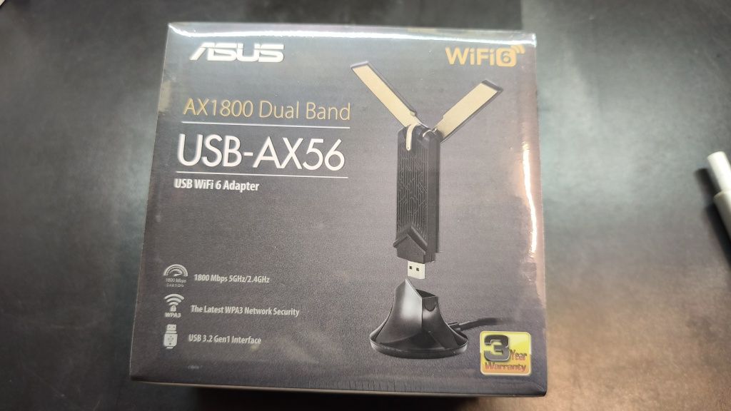 Adaptador USB Wi-Fi 6 ASUS USB-AX56 Dual Band AX1800 (NOVO e SELADO)