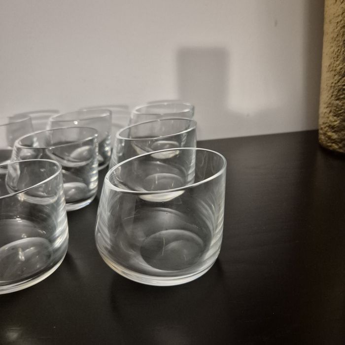 9 copos baixos de cristal Atlantis