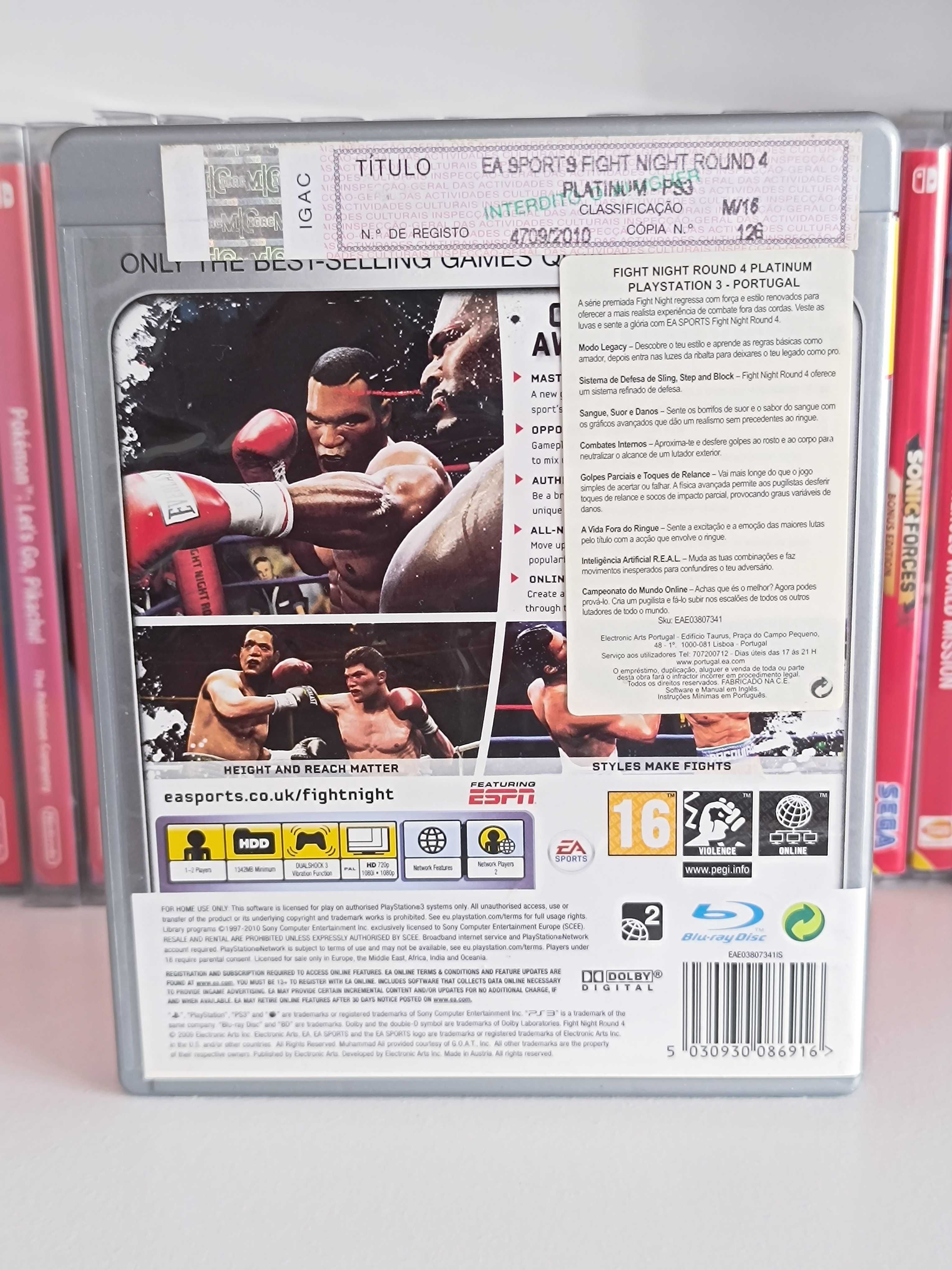 PS3 Jogos Fight Night Round 4 e FIFA 2010 World Cup South Africa