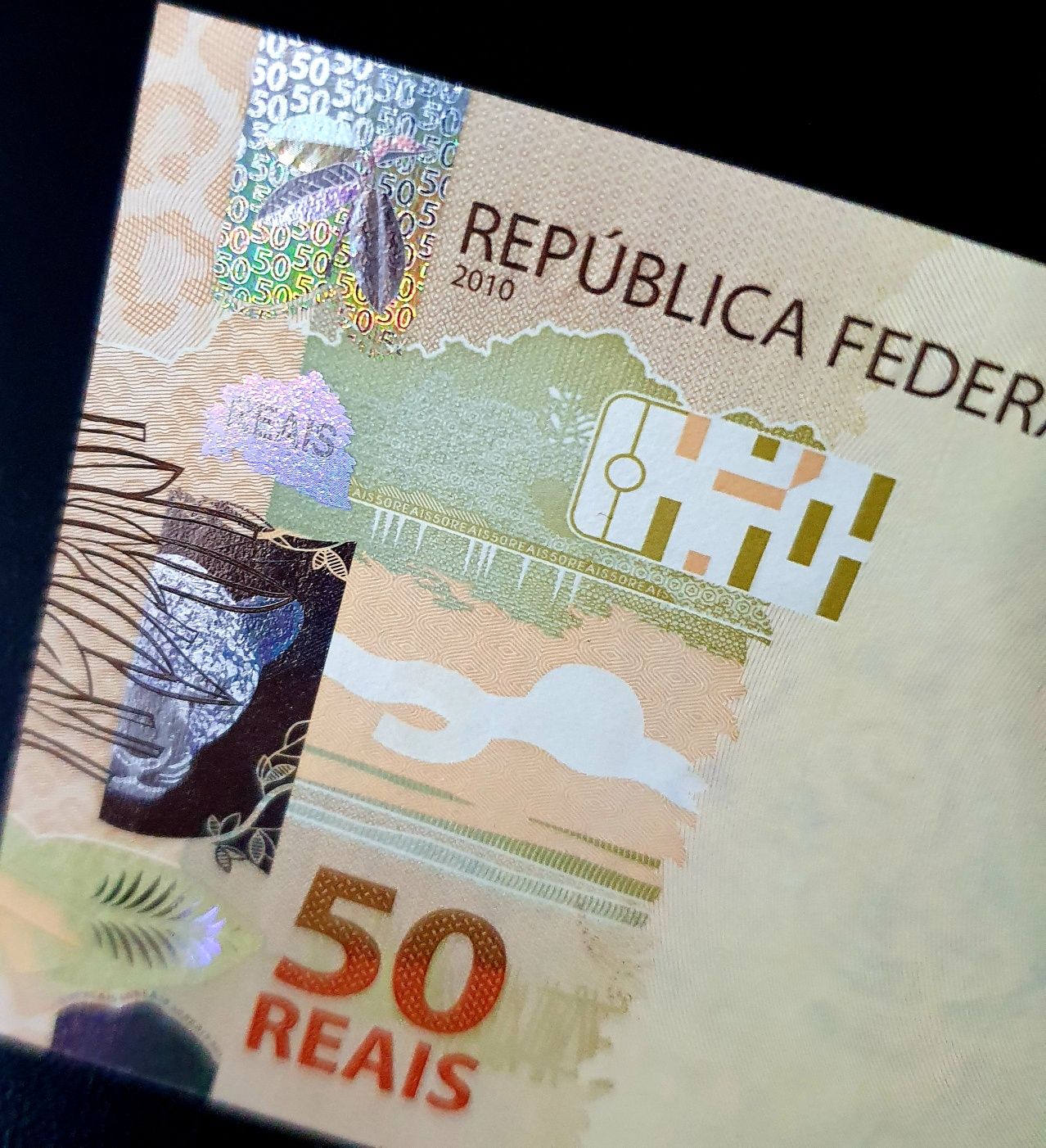 Brazylia 50 rials UNC śliczny banknot