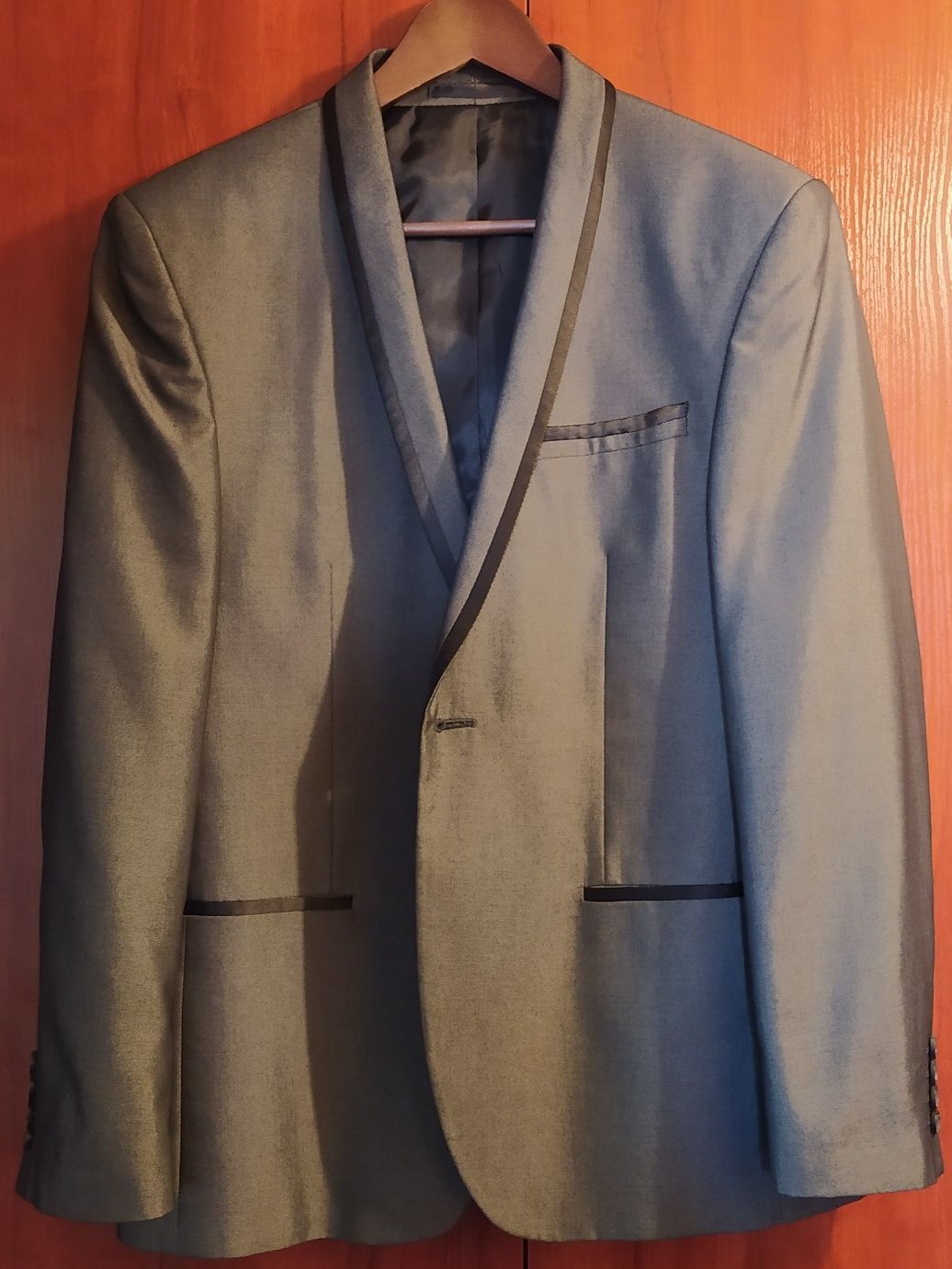 czarno - srebrna marynarka męska / tuxedo B&W Primark rozmiar L / 42in