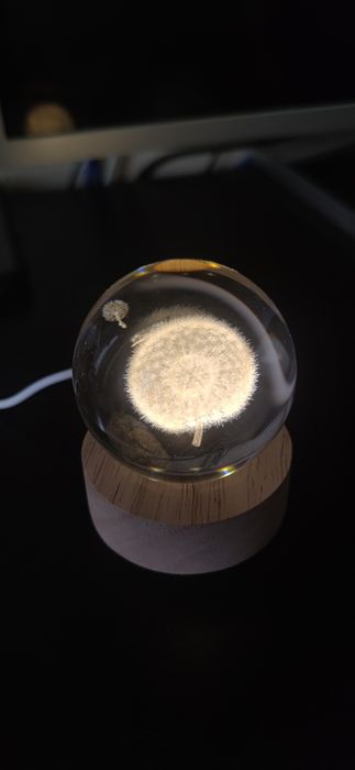 Нічник 3d куля 8 см , подарунок , ночник 3д