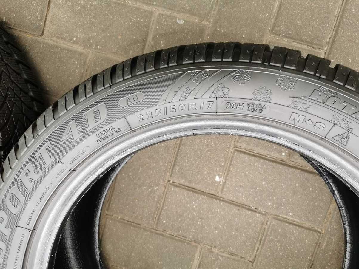 225/50 98H R17 DUNLOP Winter Sport 4D AO 7mm 2017r Zimowe Opony 4szt