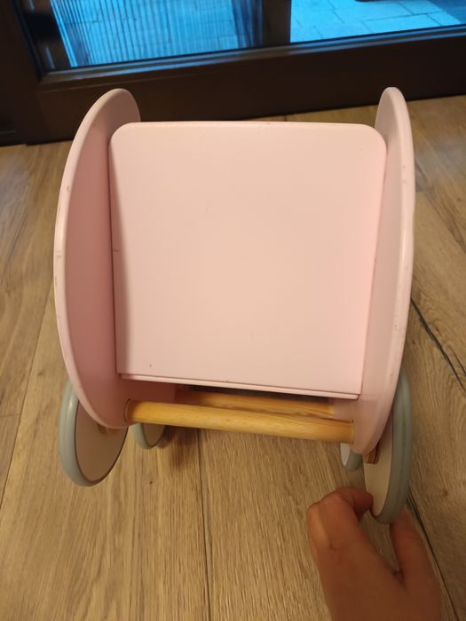 Wózek dla lalek drewniany