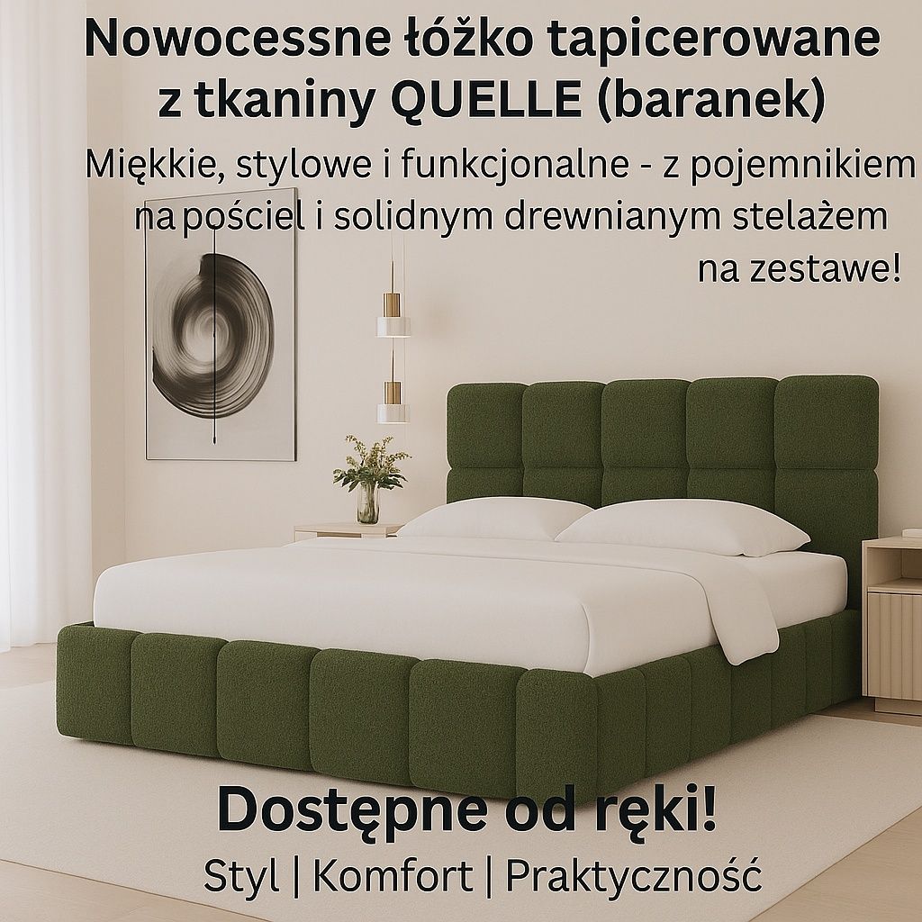 Łóżko Tapicerowane Pojemnik Nowość