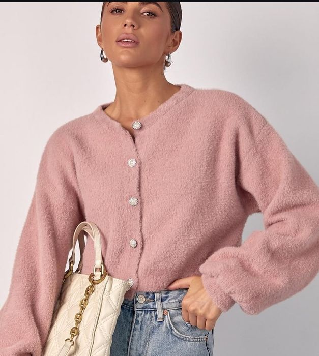 Кардиган олд мані,old money,з альпаки,Светр,Polo,кофта,з розою,Dilvin