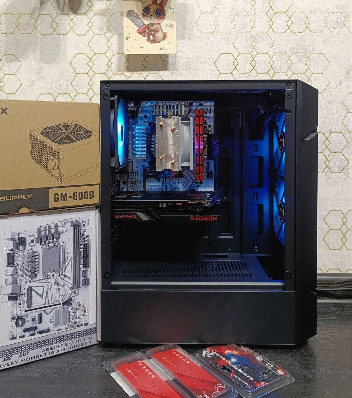Ігровий ПК i3 12100F RX 6600 8GB 16 DDR4 M.2 512 4/8 ядер LGA1700 B760
