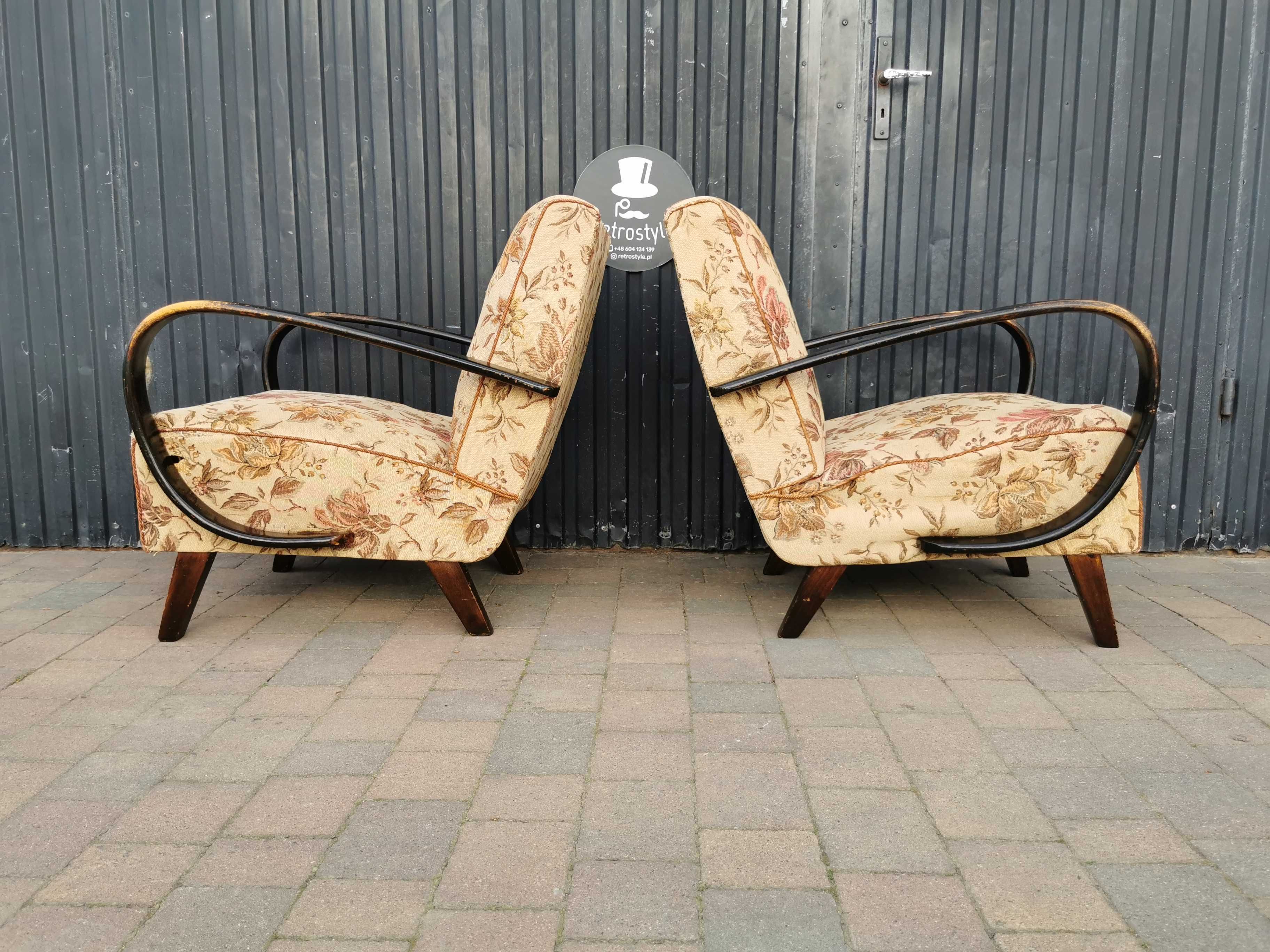 Fotel ART DECO typ H-227 J. Halabala, Czechosłowacja '30-'50, Retro