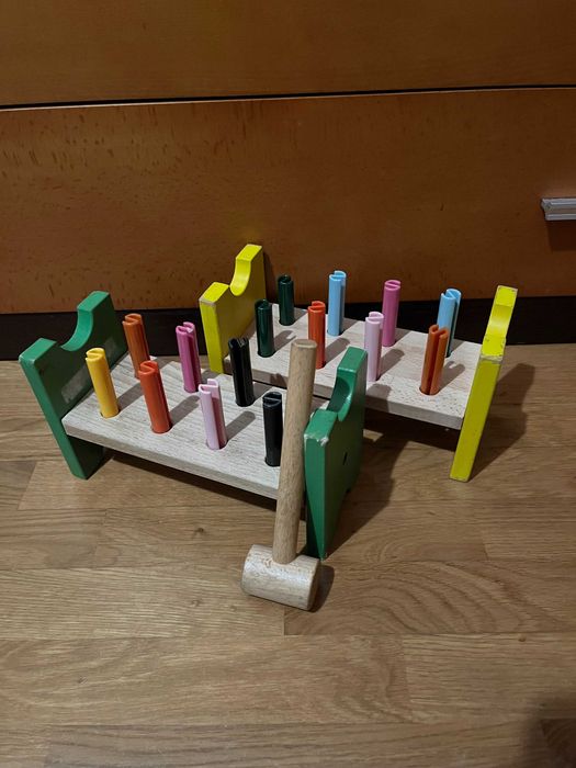 Brinquedos de Madeira Conjunto de 2 com 2 Martelos