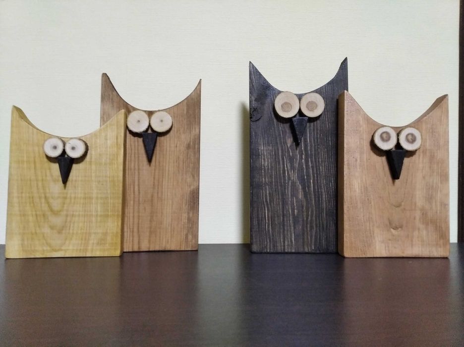 Дерев'яні совенята. Фігури, пара  | woodlikelove