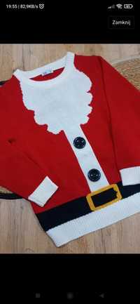 Sweterek strój Świętego Mikołaja 140