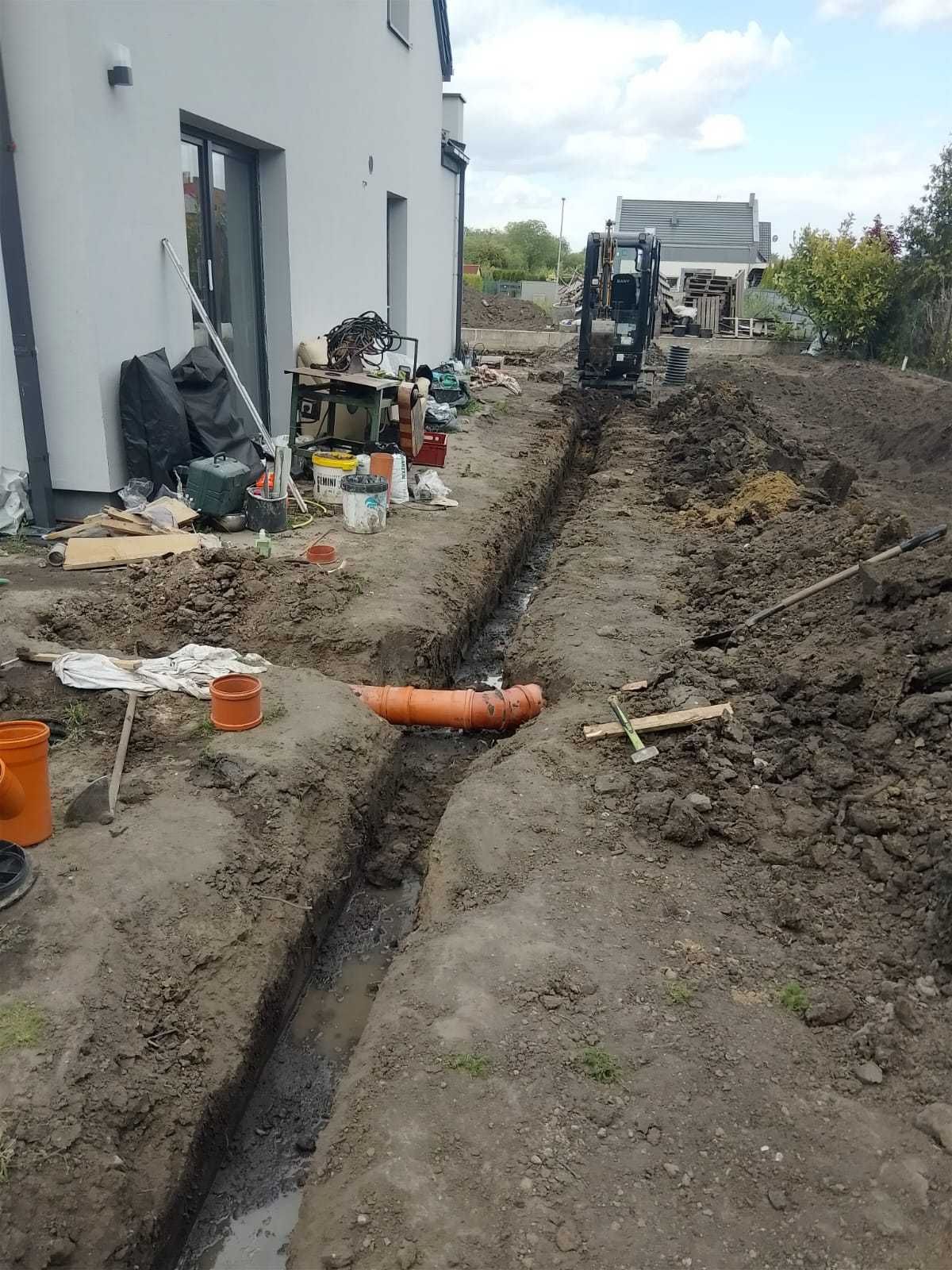 Usługi - Wynajem Mini Koparka z Operatorem +WYKOPY+ +RÓWNANIE TERENU+