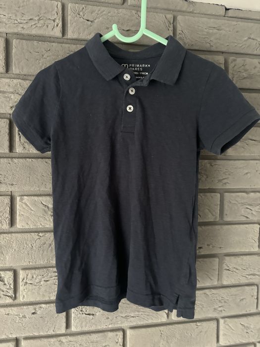 Koszulka tshirt bluzka polo granat 116