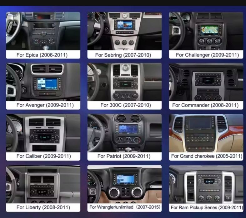 Radio nawigacja Jeep Dodge Chrysler Grand Cherokee Caliber ANDROID
