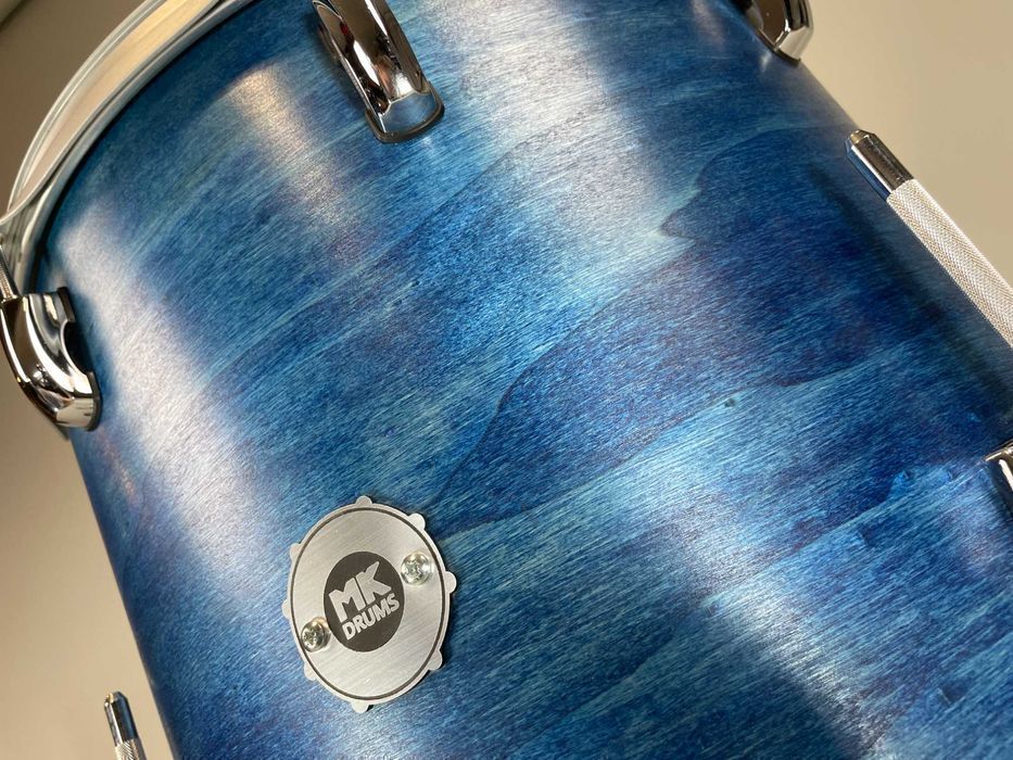 MK-Drums Custom Floor Tom 16" x 16" Birch/Brzoza - Blue Satin Finish
