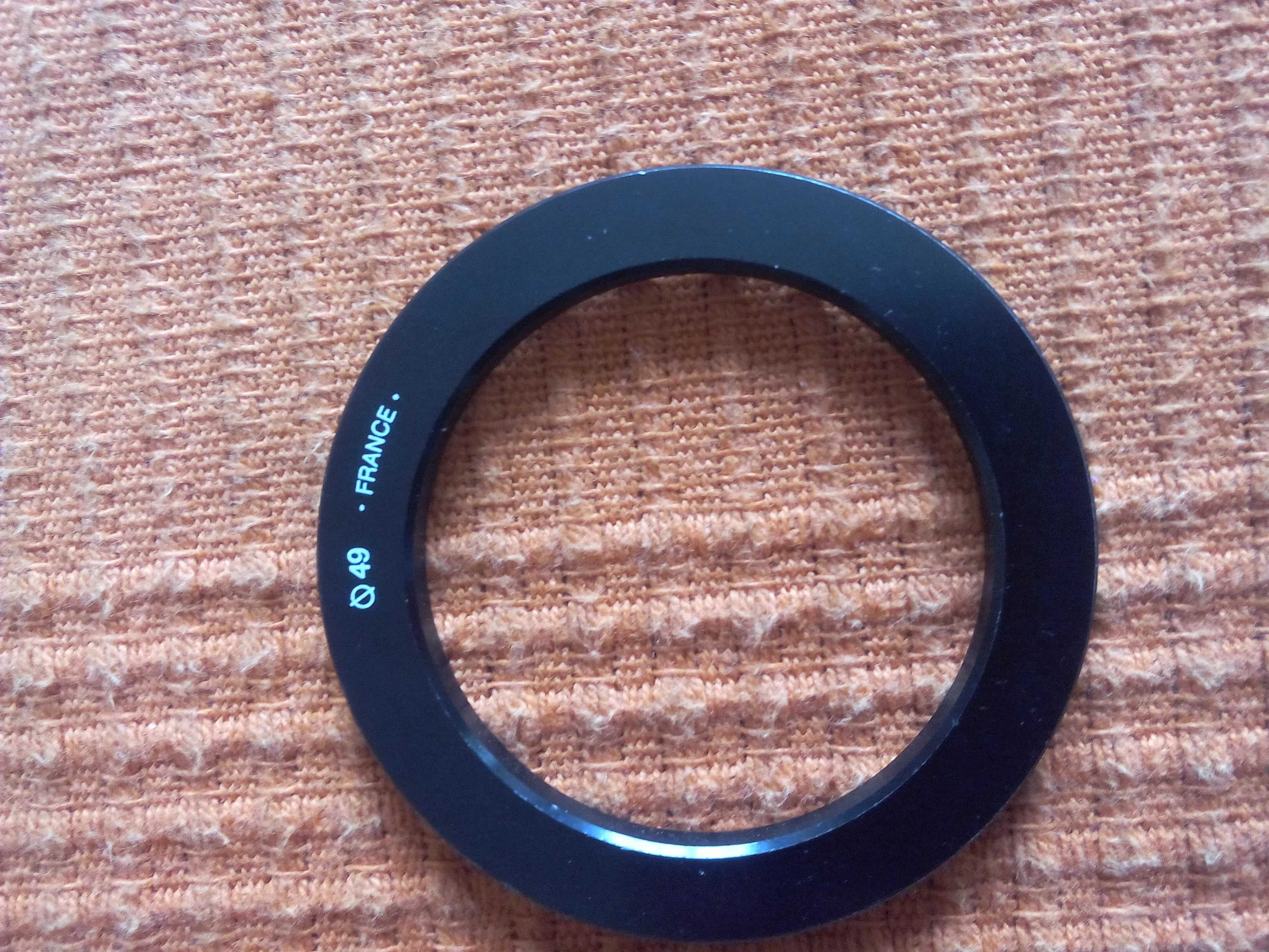 Anel adaptador para porta filtros lente 49 mm. Fotografia analogica