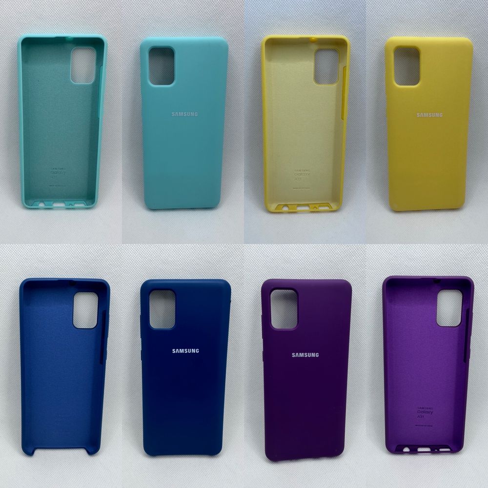 Чехол бампер silicone case Samsung A31 А31 софт тач накладка