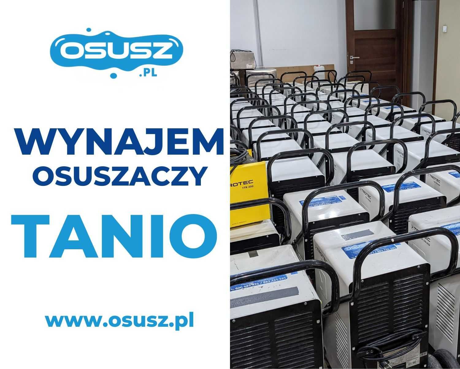 WYNAJEM Osuszacz Budowlany | Pochłaniacz wilgoci | TANIO OSUSZ.PL