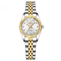 Zegarek damski srebrno złoty z bransoletą nowy klasyczny Chenxi