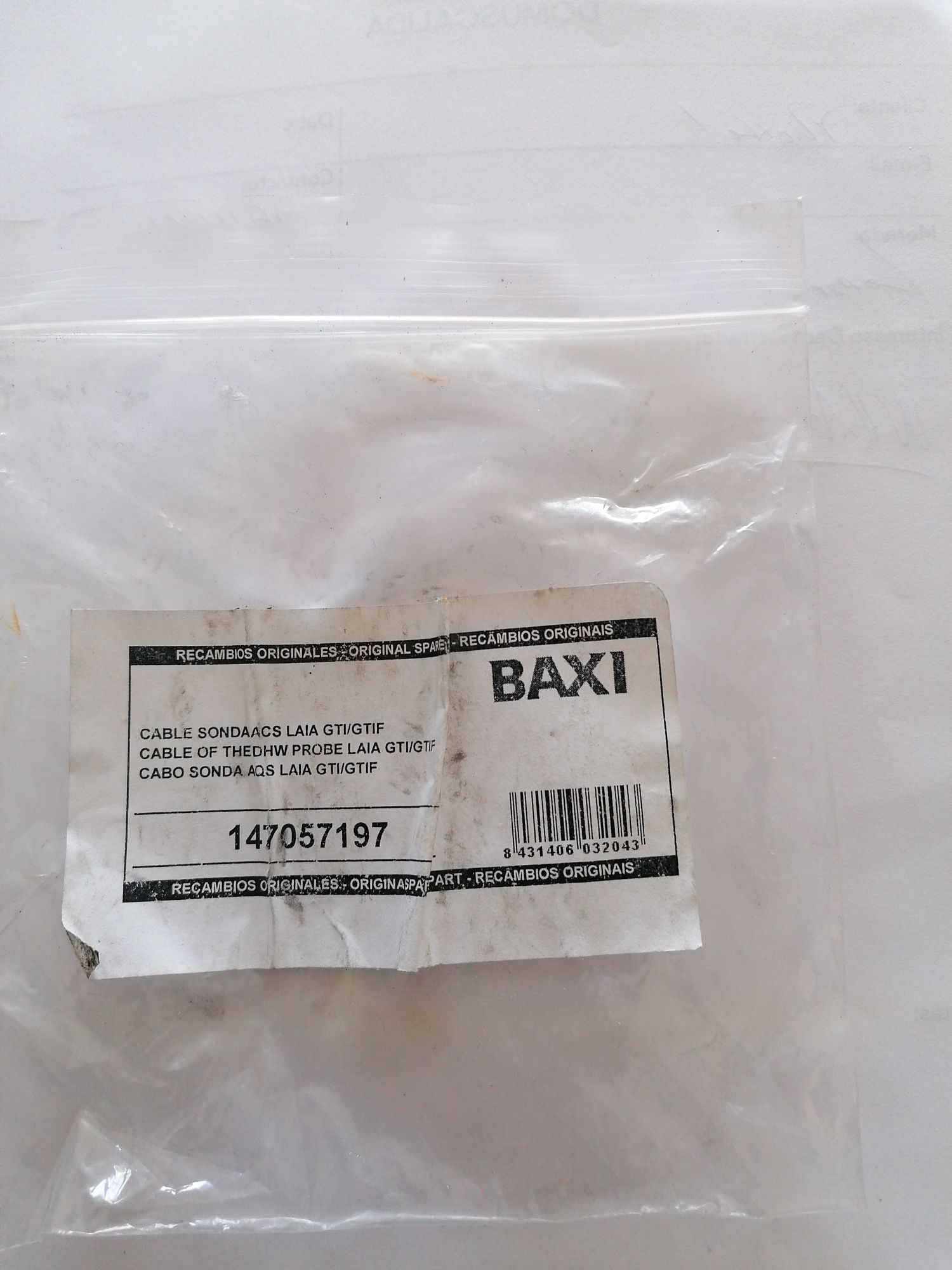 Cabo sonda ACS BAXI original