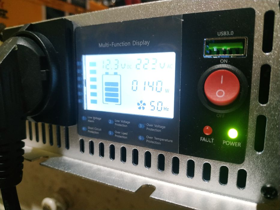 Інвертор 12В - 220В Чиста Синусоїда HOULI  3000W