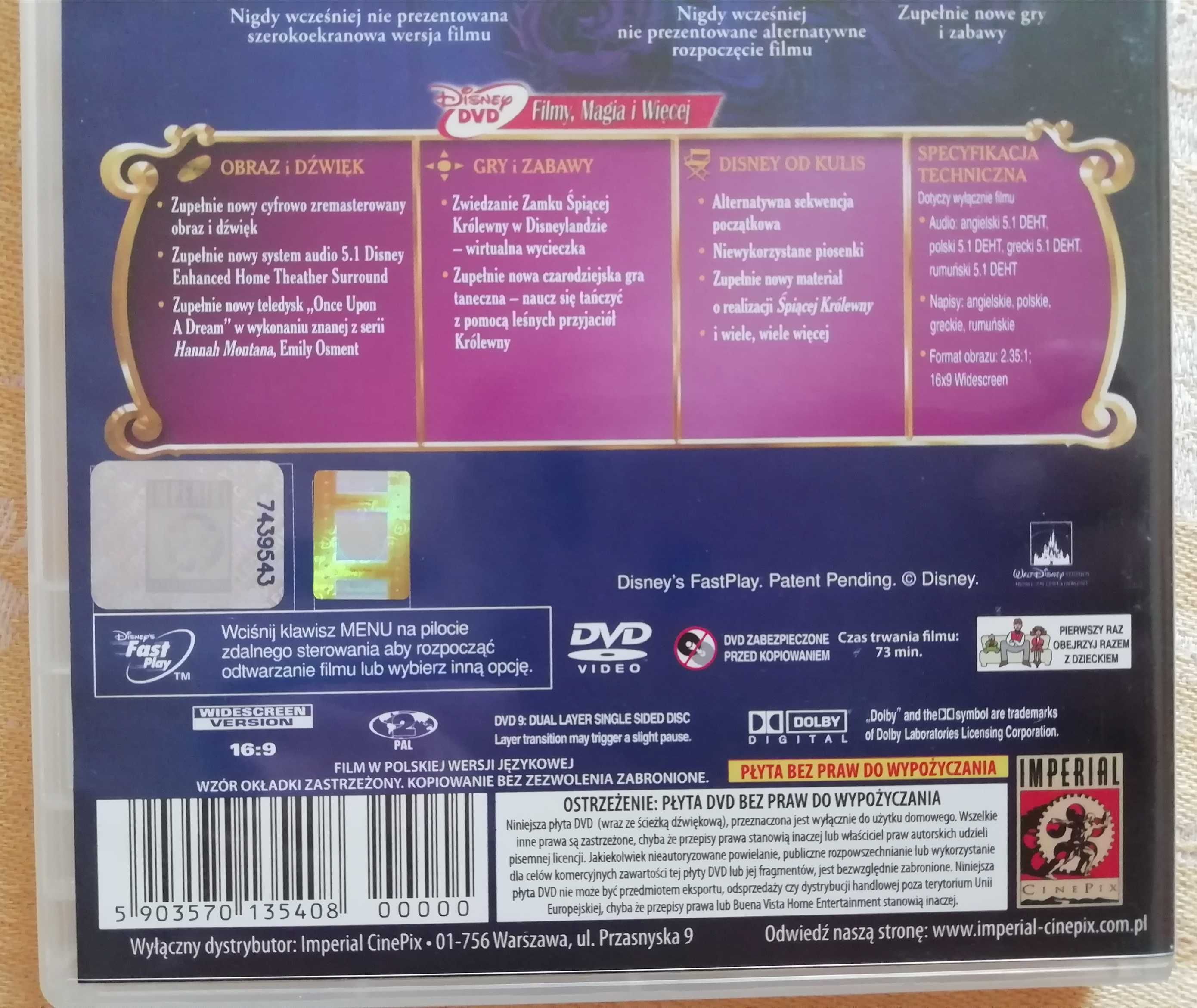 2xDVD Śpiąca Królewna WYDANIE SPECJALNE rocznicowe Walt DISNEY