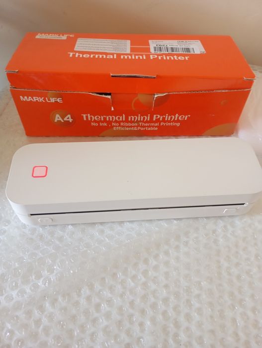Nowa Przenośna Drukarka Termiczna A4 Mark Life(Mini Printer) - Bez Tu