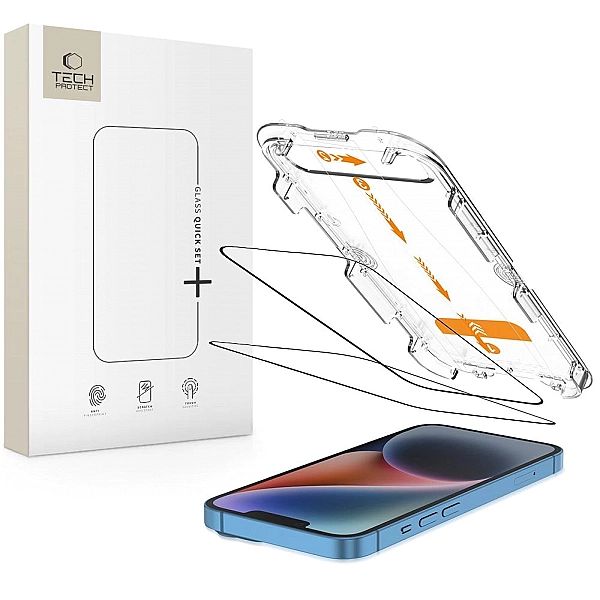 Szkło Hartowane Tech-Protect Quick Set+ 2-Pack Iphone 13 / 13 Pro / 14
