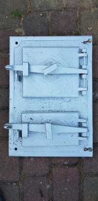 Drzwi do pieca kaflowego, żeliwne, wymiary 47cm x 33cm