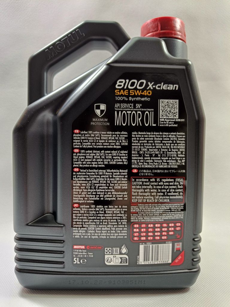 Olej MOTUL 8100 X-Clean 5W40 5L - LUBLIN