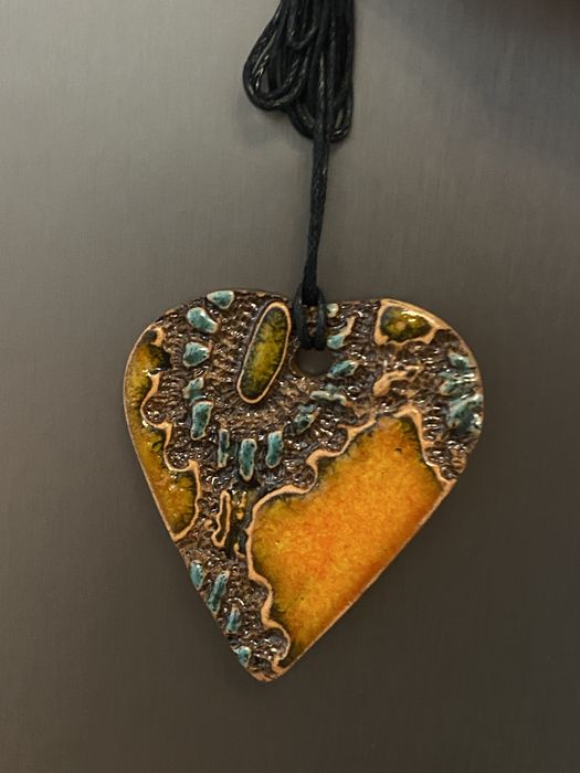 Colar de coracao artesanal unico, do Porto