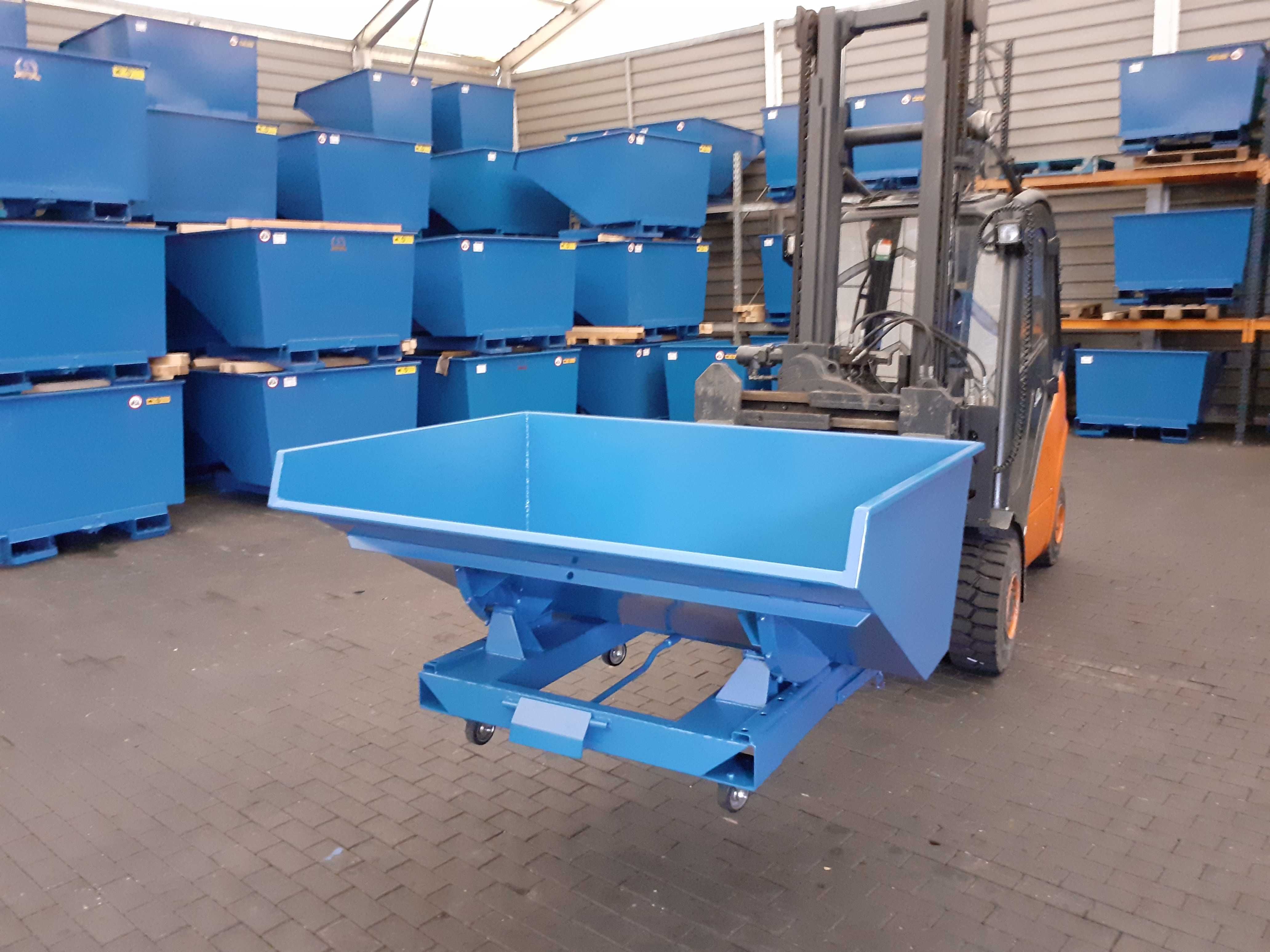 Kontener samowyładowczy do wózka widłowego 800 L - blacha 3 mm