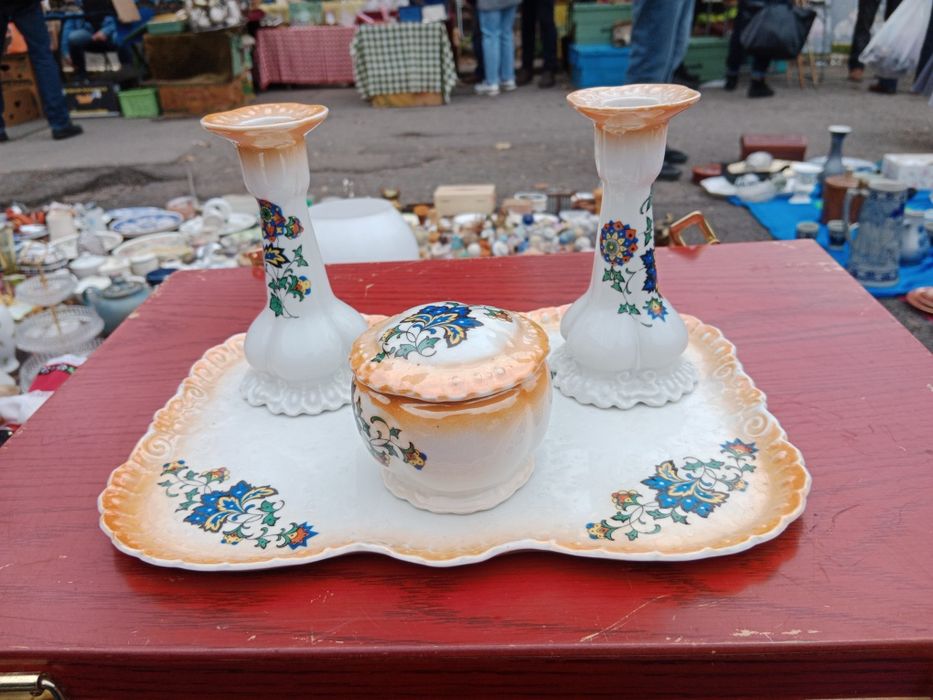 Komplet porcelanowy świeczniki