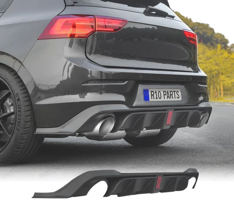 DIFUSOR VOLKSWAGEN VW GOLF 8 VIII 20- LOOK CS PRETO BRILHANTE