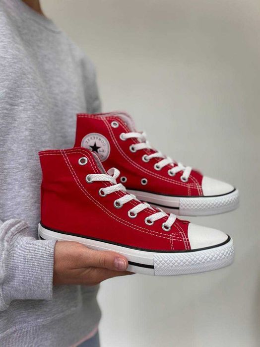 Converse all star red кеди конверси високі червоні олл стар 36-40