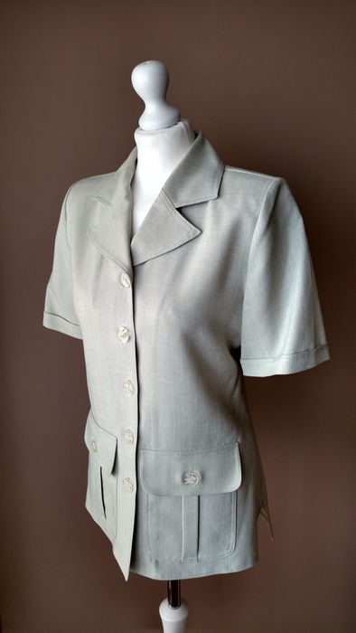 Letni żakiet, kolor jaśminowy/zielonkawy beż, rozmiar 36